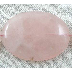 flat oval Rose Quartz Beads, 30x40mm, 10pcs per st