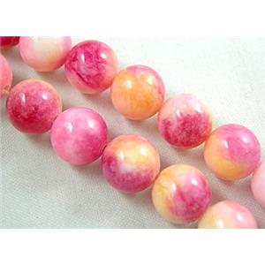 Round Jade beads, multi color, 10mm dia, 40pcs per st