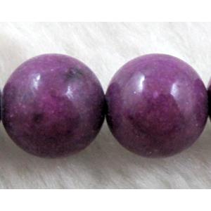 round Jade gemstone, dye, stabile, 14mm dia, 27pcs per st