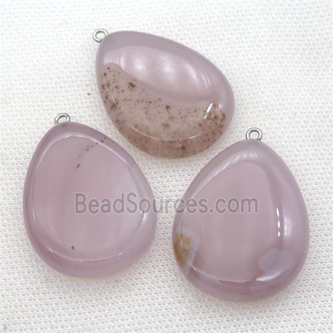 natural Agate teardrop pendant