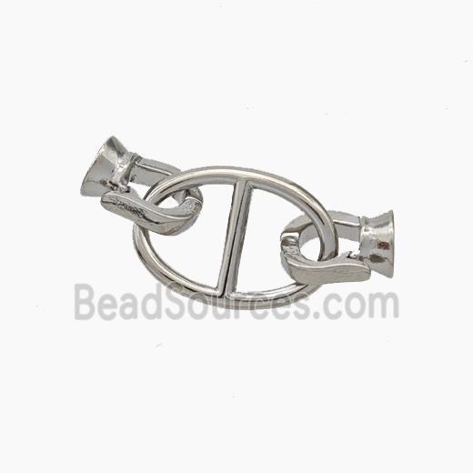 Copper Clasp CordEnd Platinum Plated