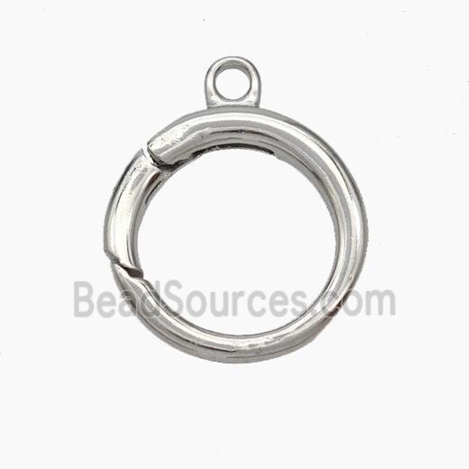 Copper Carabiner Clasp Platinum Plated