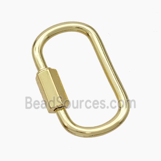 Copper Carabiner Clasp Gold Plated