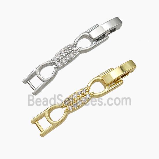 Copper Clasp Pave Zirconia Mixed