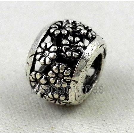 Thailand Sterling Silver bead, antique silve