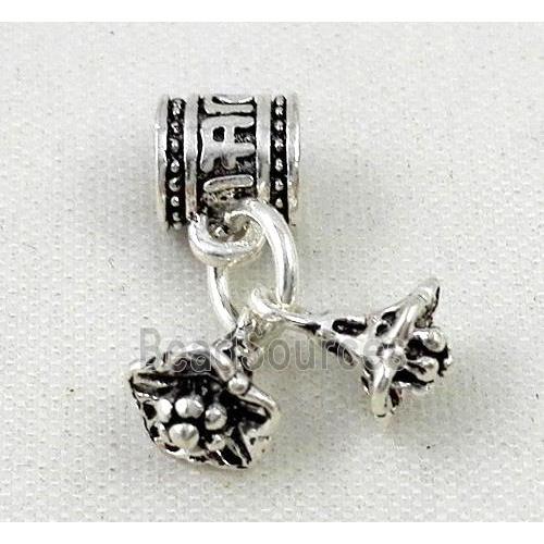 Thailand Sterling Silver bead, antique silve