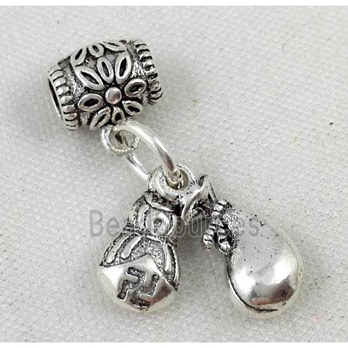 Thailand Sterling Silver bead, antique silve