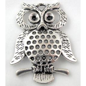 Tibetan Silver owl pendant