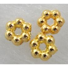 gold plated Tibetan Silver Spacer Beads