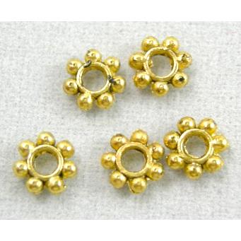 Golden Tibetan Silver Daisy Spacer