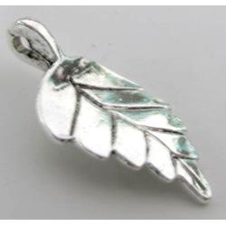 leaf, Tibetan Silver pendant, Non-Nickel