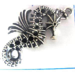 Tibetan Silver seahorse pendants, Lead free and nickel Free