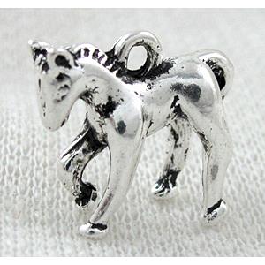 Tibetan Silver horse pendants, Lead free and nickel Free, animal