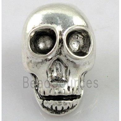 Tibetan Silver Skull Charms, Non-Nickel