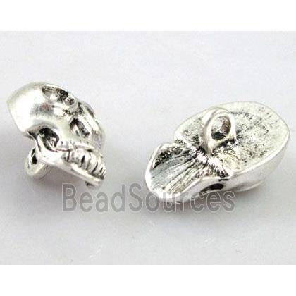 Tibetan Silver Skull Charms, Non-Nickel