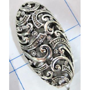 Hollow Tibetan Silver bead, lead free and nickel free