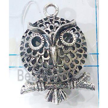 Hollow Tibetan Silver pendant, lead free and nickel free