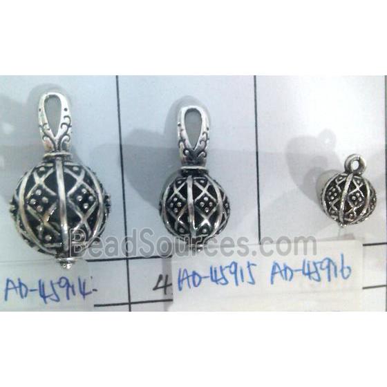 lead free and nickel free Tibetan Silver hollow pendant