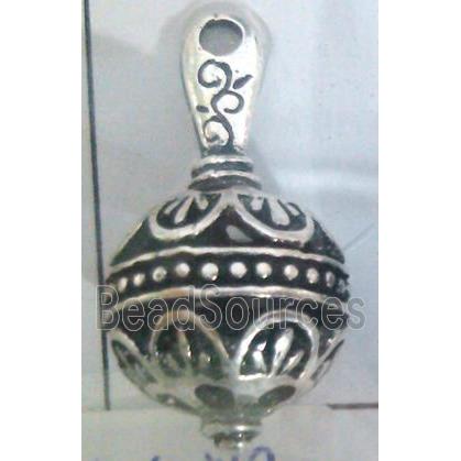 lead free and nickel free Tibetan Silver hollow pendant