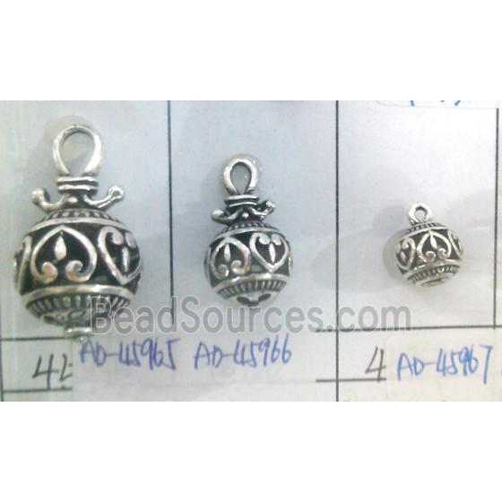 lead free and nickel free Tibetan Silver hollow pendant