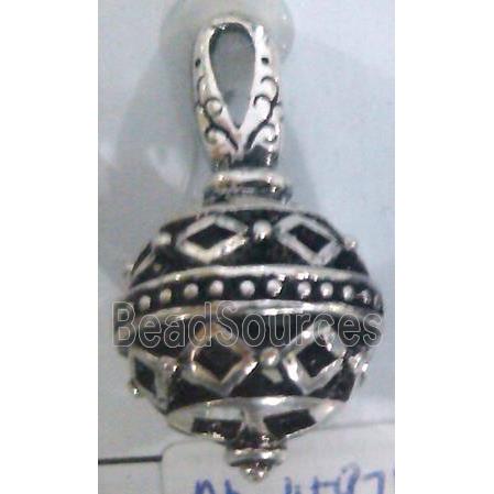 lead free and nickel free Tibetan Silver hollow pendant