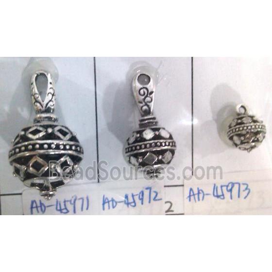 lead free and nickel free Tibetan Silver hollow pendant