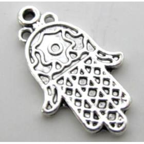 HamsaHand Pendant, tibetan silver charms, non-nickel