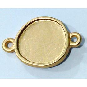 Tibetan Silver connector, Lead free and nickel Free, Duck-gold