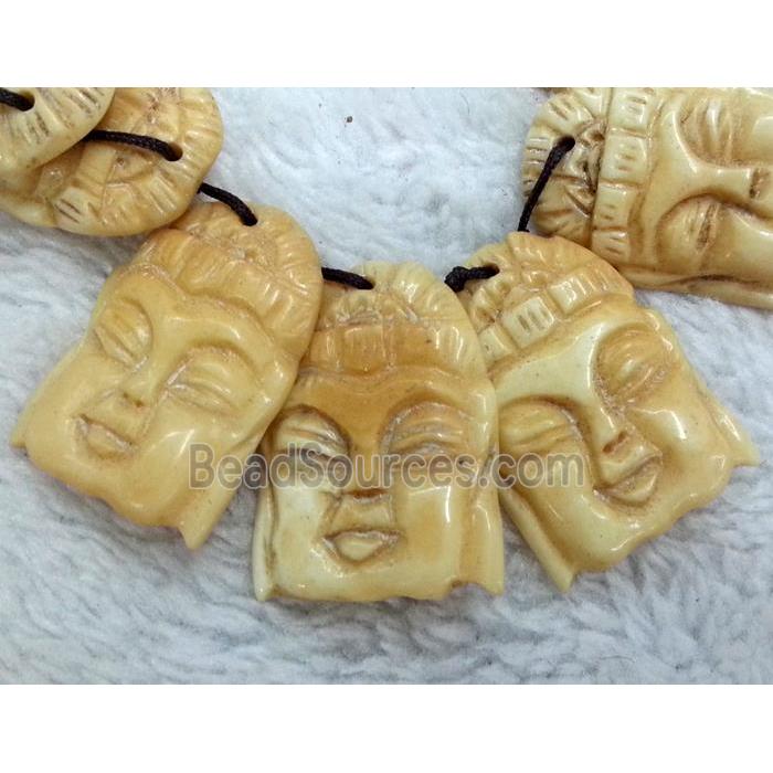 antique cattle bone pendant, buddha