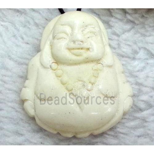 antique cattle bone pendant, buddha