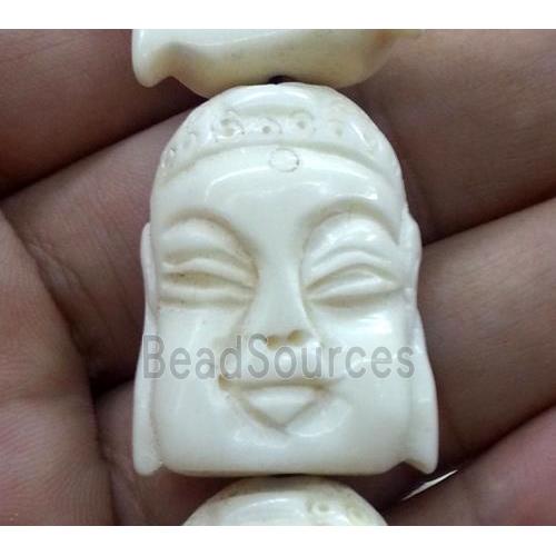 white cattle bone buddha beads