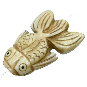 goldfish, Antique cattle Bone bead