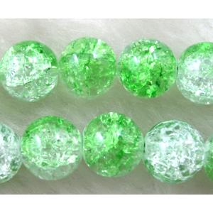 Round Crackle Glass Beads