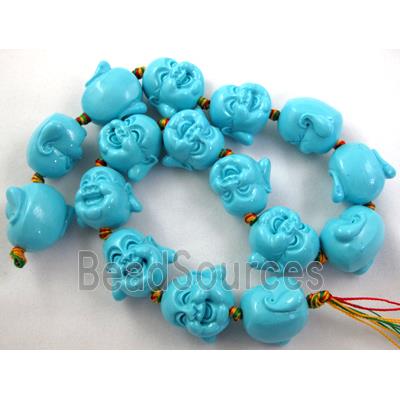 Compositive coral bead, smile buddha