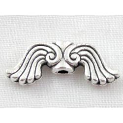 angel wing, Tibetan Silver beads