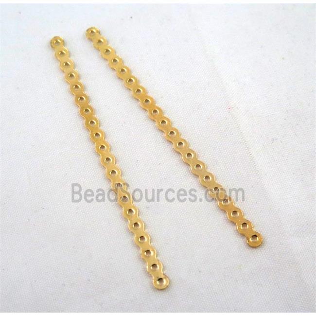 jewelry spacer bead, iron, gold plated