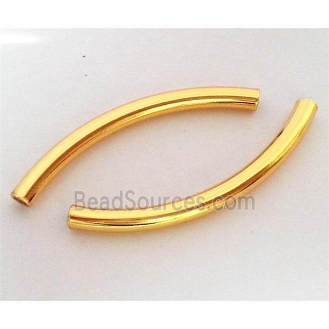 colorfast copper tube bead, gold plated