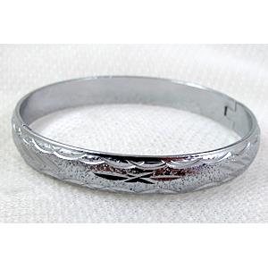 Copper Bangle, Platinum Plated, Nickel Free, Lead Free