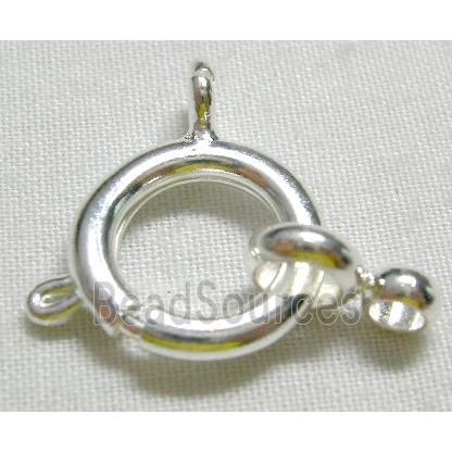 Silver Plated Copper Spring Clasp