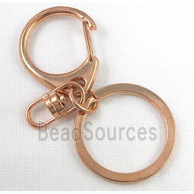 DIY keychain clasp, light-gold