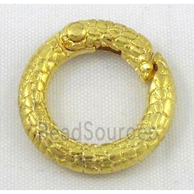 alloy Carabiner Clasp, gold plated