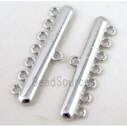 bracelet bar, alloy connector, platinum plated