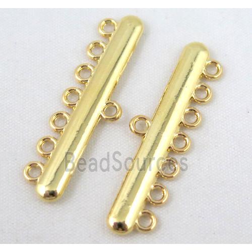 bracelet bar, alloy connector, gold plated