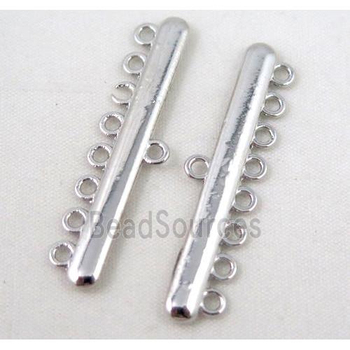 bracelet bar, alloy connector, platinum plated