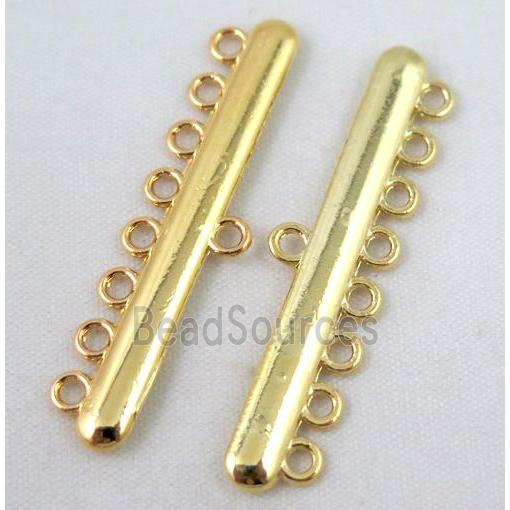 bracelet bar, alloy connector, gold plated