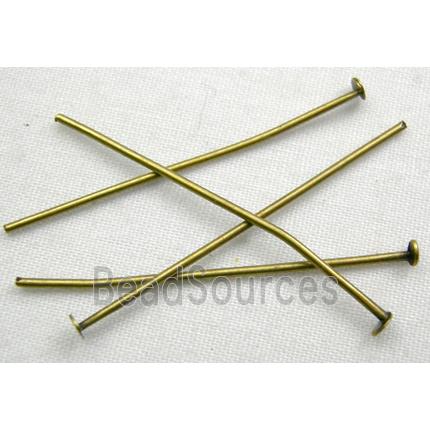 flat-HeadPins, iron, antique bronze, T-shaped