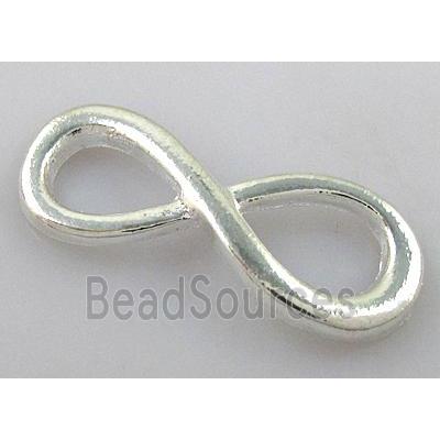 bracelet bar, alloy connector, silver plated