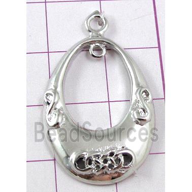 Platinum Plated Jewelry Findings Pendant, copper