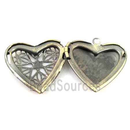 Locket, Heart Pendants, bronze