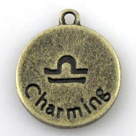 12 zodiac, Alloy pendant, bronze